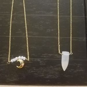 Luna Norte Moon Stone Necklace Set